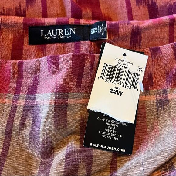 Lauren Ralph Lauren True Wrap Skirt Above Knee Geo Motif Ruffle Ikat Fall NEW 22 - Picture 10 of 11